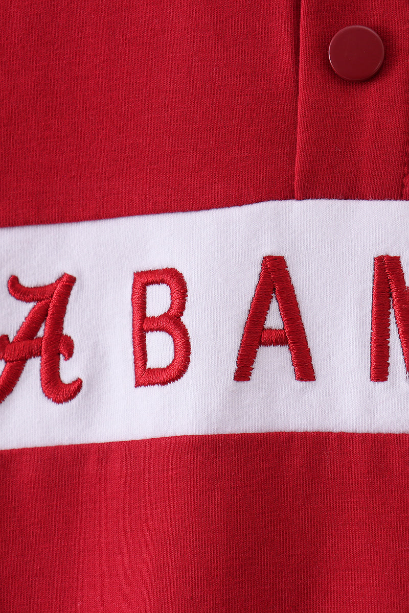Premium Maroon Alabama embroidery ruffle top - Aaria Tees Aaria Tees