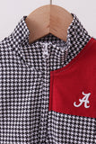 Premium Maroon Alabama embroidery gingham top - Aaria Tees Aaria Tees