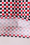 Checkered Georgia half zipper pullover top - Aaria Tees Aaria Tees
