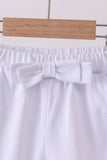 Premium White bow shorts - Aaria Tees Aaria Tees