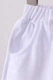 Premium White bow shorts - Aaria Tees Aaria Tees