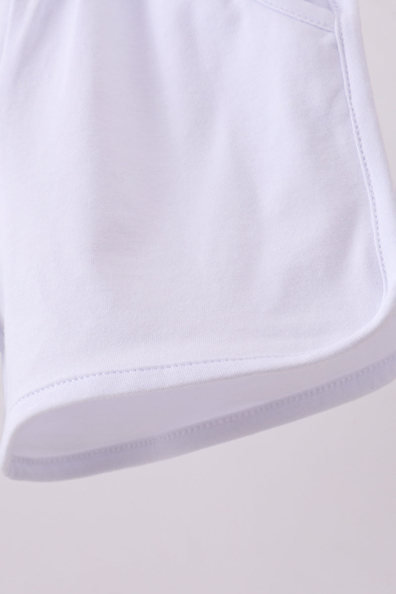 Premium White bow shorts - Aaria Tees Aaria Tees