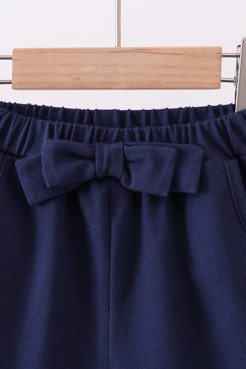 Premium Navy bow shorts - Aaria Tees Aaria Tees