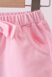Premium Blush bow shorts Aaria Tees