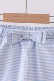 Premium Blue&white stripe bow shorts - Aaria Tees Aaria Tees
