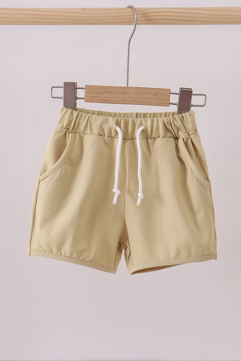 Premium Khaki drawstring shorts - Aaria Tees Aaria Tees