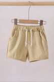 Premium Khaki drawstring shorts - Aaria Tees Aaria Tees
