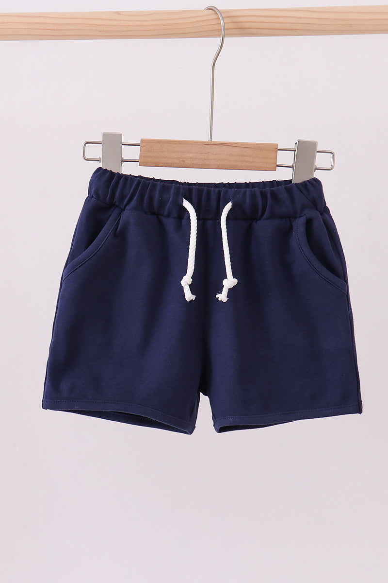 Premium Navy drawstring shorts - Aaria Tees