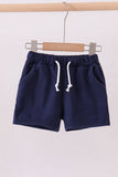 Premium Navy drawstring shorts - Aaria Tees Aaria Tees