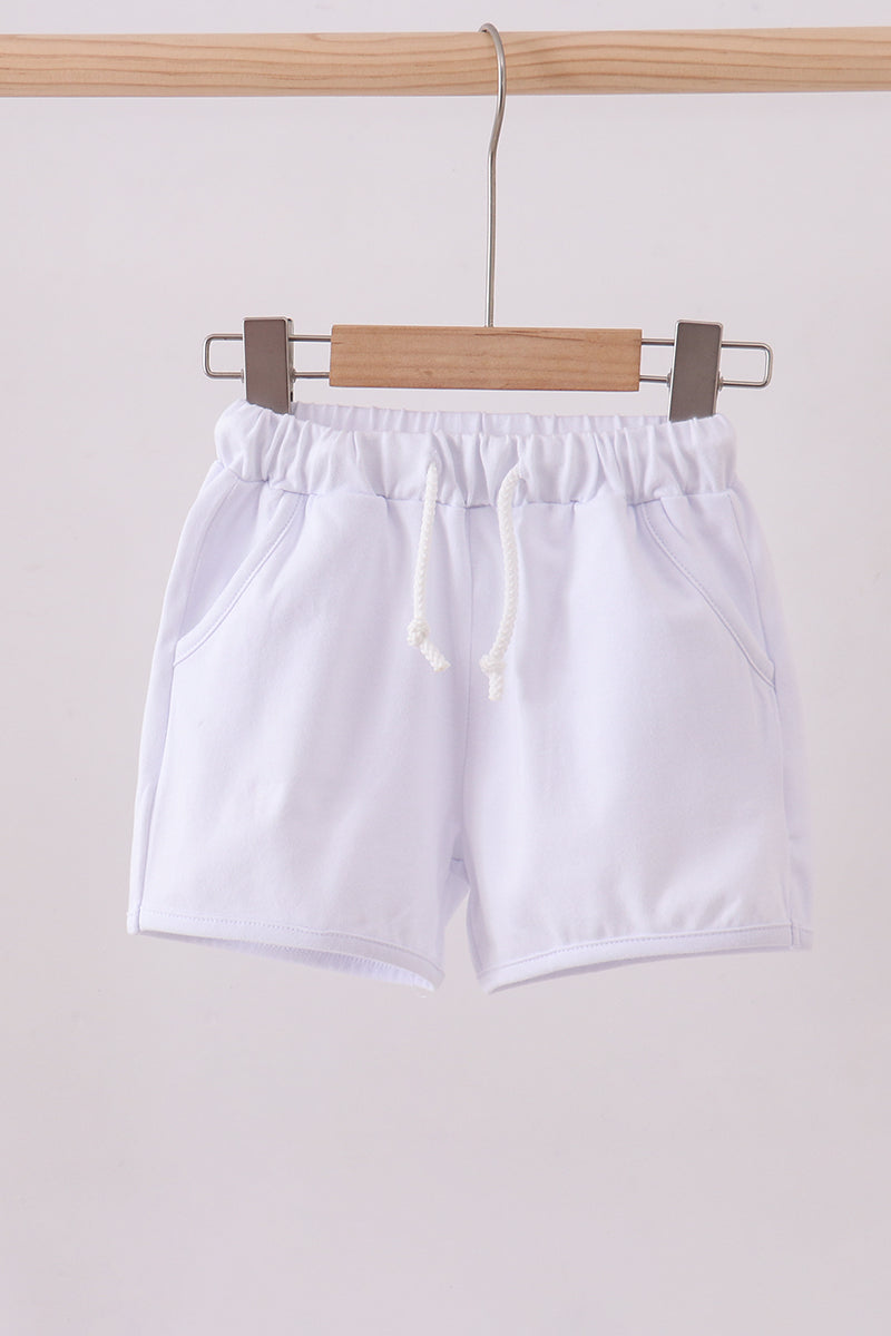 Premium White drawstring shorts - Aaria Tees Aaria Tees