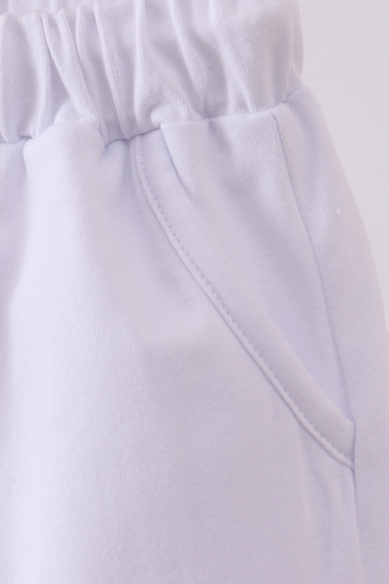 Premium White drawstring shorts - Aaria Tees Aaria Tees