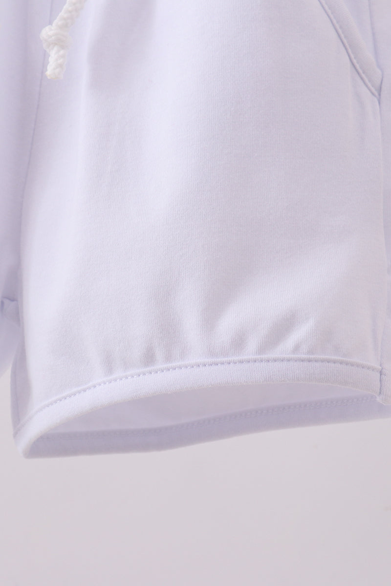 Premium White drawstring shorts - Aaria Tees Aaria Tees
