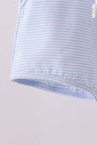 Premium Blue&white stripe drawstring shorts - Aaria Tees Aaria Tees