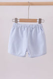 Premium Blue&white stripe drawstring shorts - Aaria Tees Aaria Tees