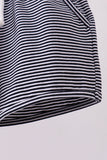 Premium Navy&white stripe drawstring shorts - Aaria Tees Aaria Tees