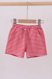 Premium Red&white stripe shorts - Aaria Tees Aaria Tees