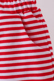 Premium Red&white stripe shorts - Aaria Tees Aaria Tees
