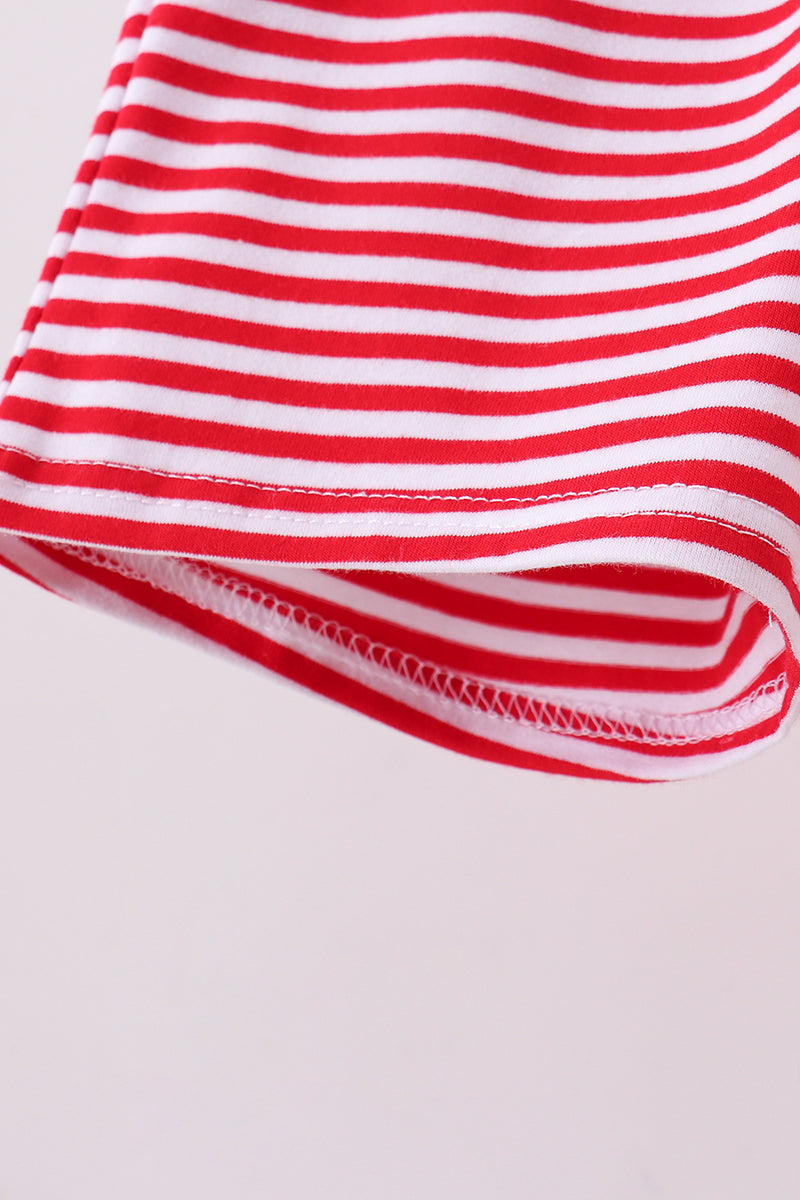 Premium Red&white stripe shorts - Aaria Tees Aaria Tees