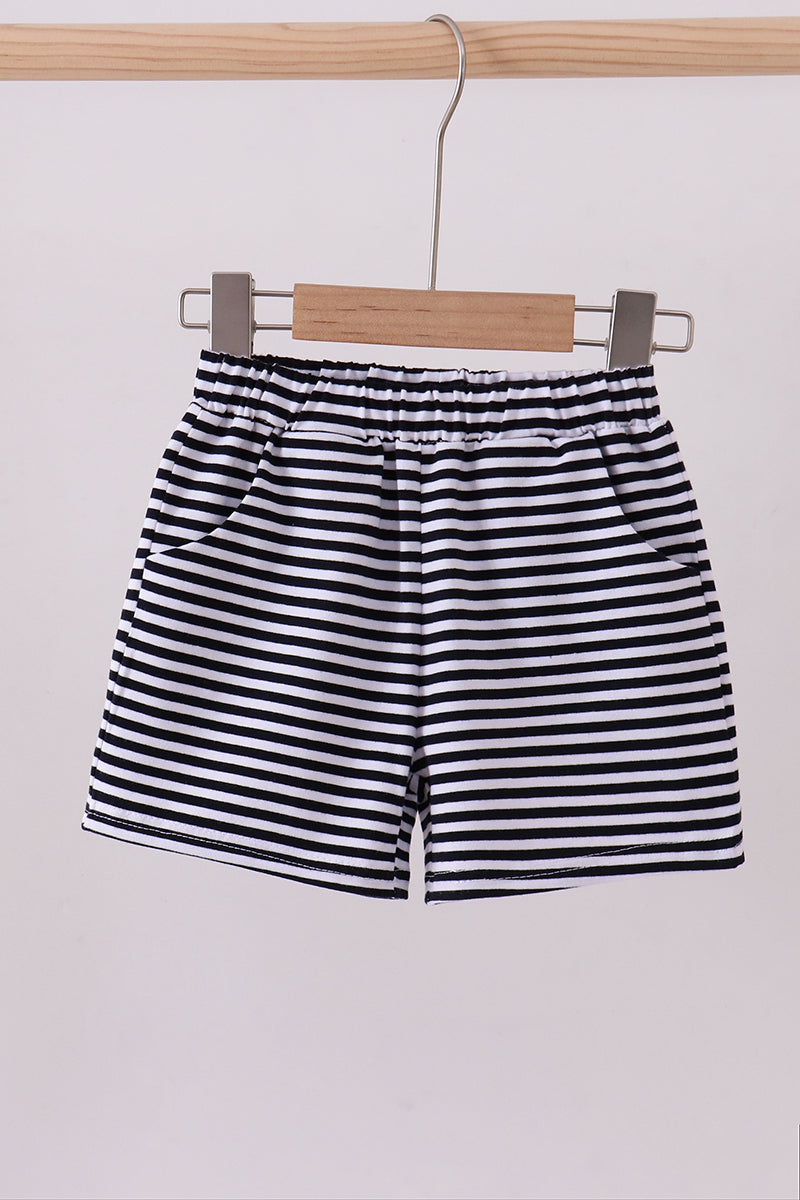 Premium Navy&white stripe shorts - Aaria Tees Aaria Tees