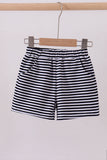 Premium Navy&white stripe shorts - Aaria Tees Aaria Tees