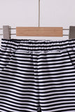Premium Navy&white stripe shorts - Aaria Tees Aaria Tees