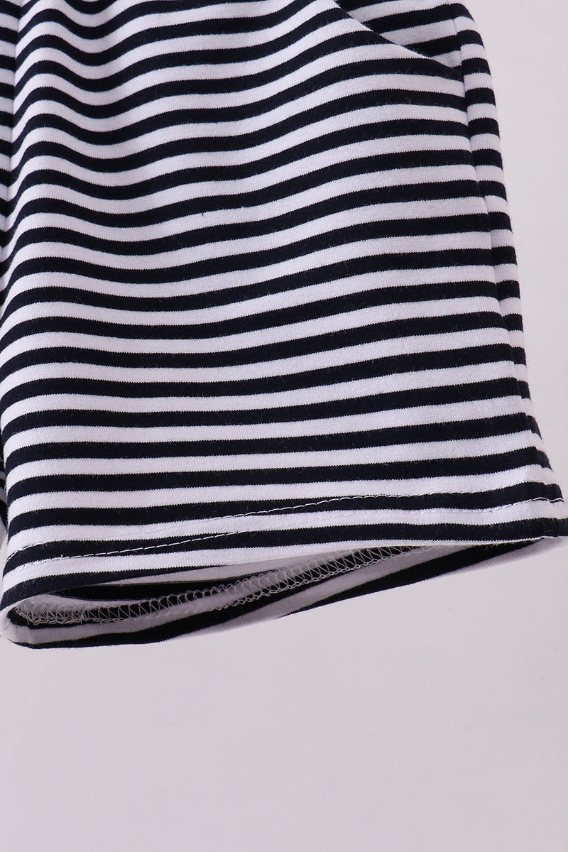 Premium Navy&white stripe shorts - Aaria Tees Aaria Tees