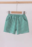 Premium Green&white stripe shorts Aaria Tees