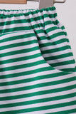Premium Green&white stripe shorts Aaria Tees