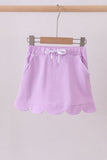 Purple scallop hem bow skort Aaria Tees