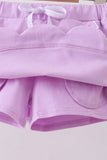 Purple scallop hem bow skort Aaria Tees