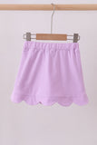 Purple scallop hem bow skort Aaria Tees