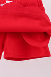 Red scallop hem bow skort Aaria Tees