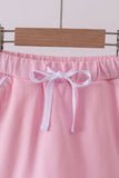 Pink scallop hem bow skort Aaria Tees