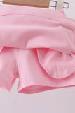 Pink scallop hem bow skort Aaria Tees