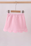 Pink scallop hem bow skort Aaria Tees