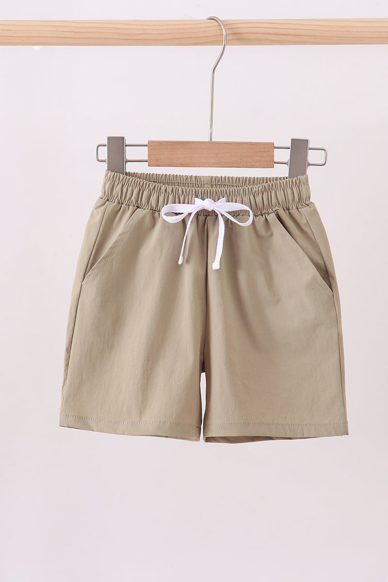 Oatmeal pocket performance shorts - Aaria Tees
