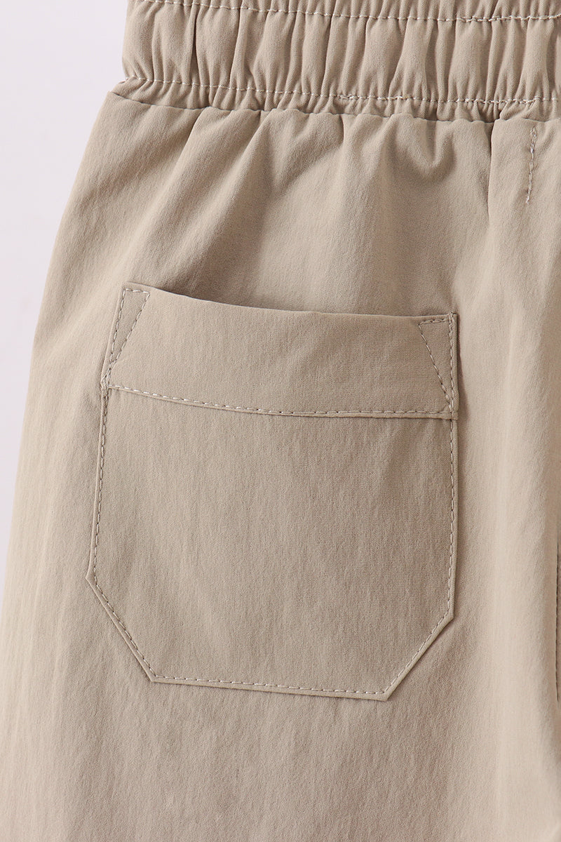 Oatmeal pocket performance shorts - Aaria Tees Aaria Tees