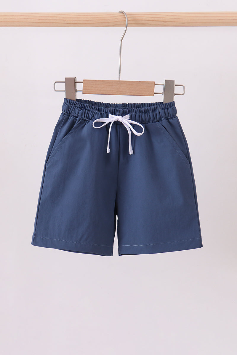 Slate blue pocket performance shorts - Aaria Tees
