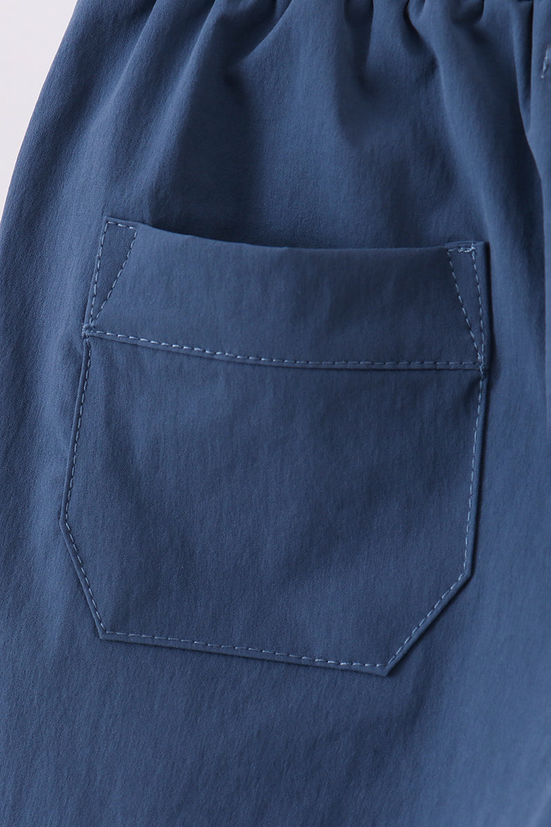 Slate blue pocket performance shorts - Aaria Tees Aaria Tees