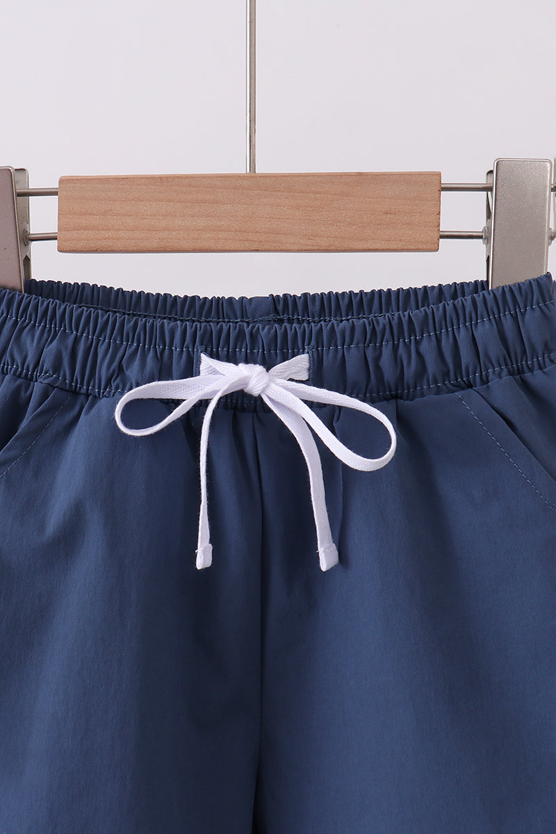 Slate blue pocket performance shorts - Aaria Tees Aaria Tees