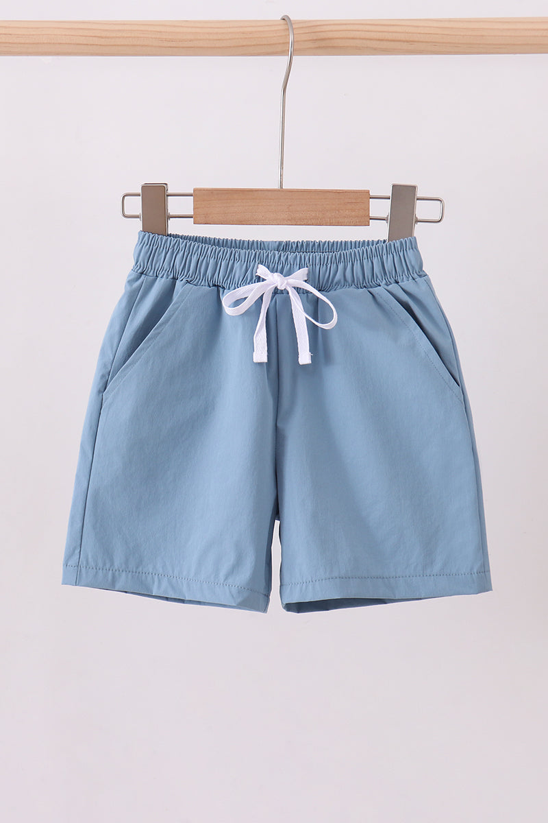Dusty blue pocket performance shorts - Aaria Tees Aaria Tees