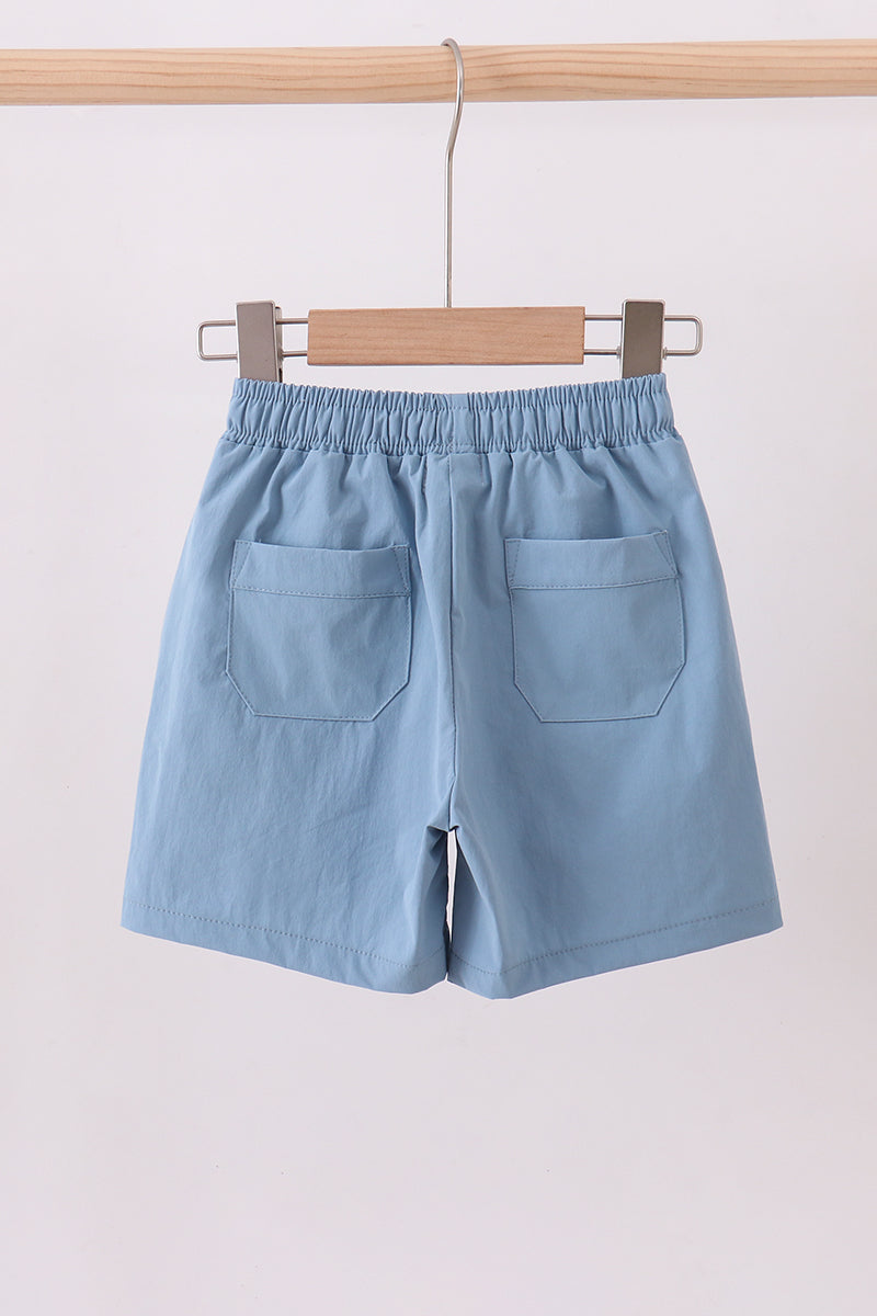 Dusty blue pocket performance shorts - Aaria Tees Aaria Tees