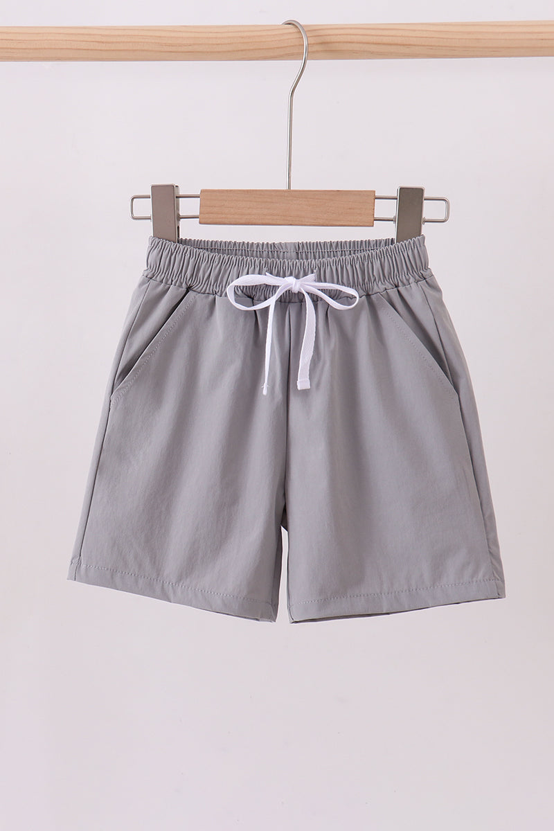 Light grey pocket performance shorts - Aaria Tees