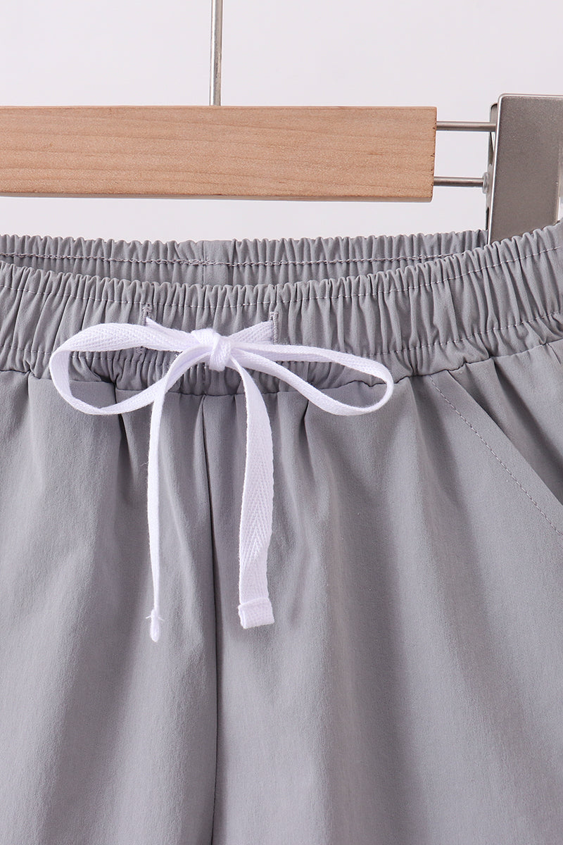Light grey pocket performance shorts - Aaria Tees Aaria Tees