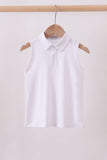 White everyday Collared Tank - Aaria Tees Aaria Tees