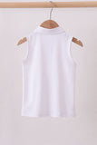 White everyday Collared Tank - Aaria Tees Aaria Tees
