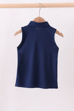 Blue everyday Collared Tank Aaria Tees