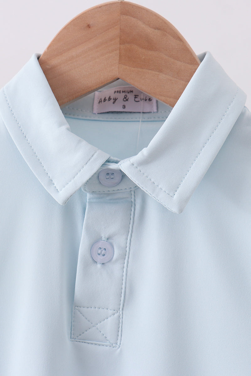Sky everyday Knit Collared Tank - Aaria Tees Aaria Tees