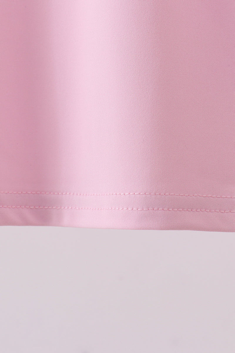Pink everyday Knit Collared Tank - Aaria Tees Aaria Tees