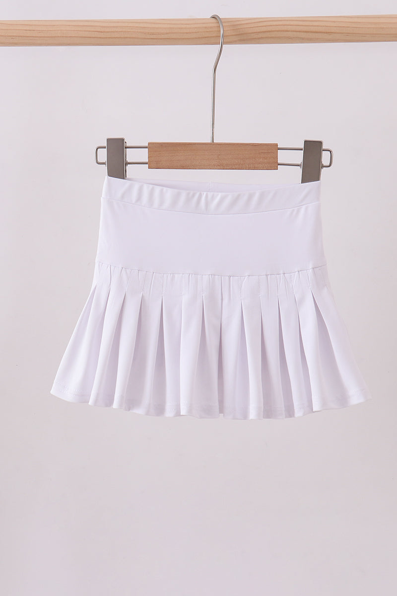 White pleated skort - Aaria Tees